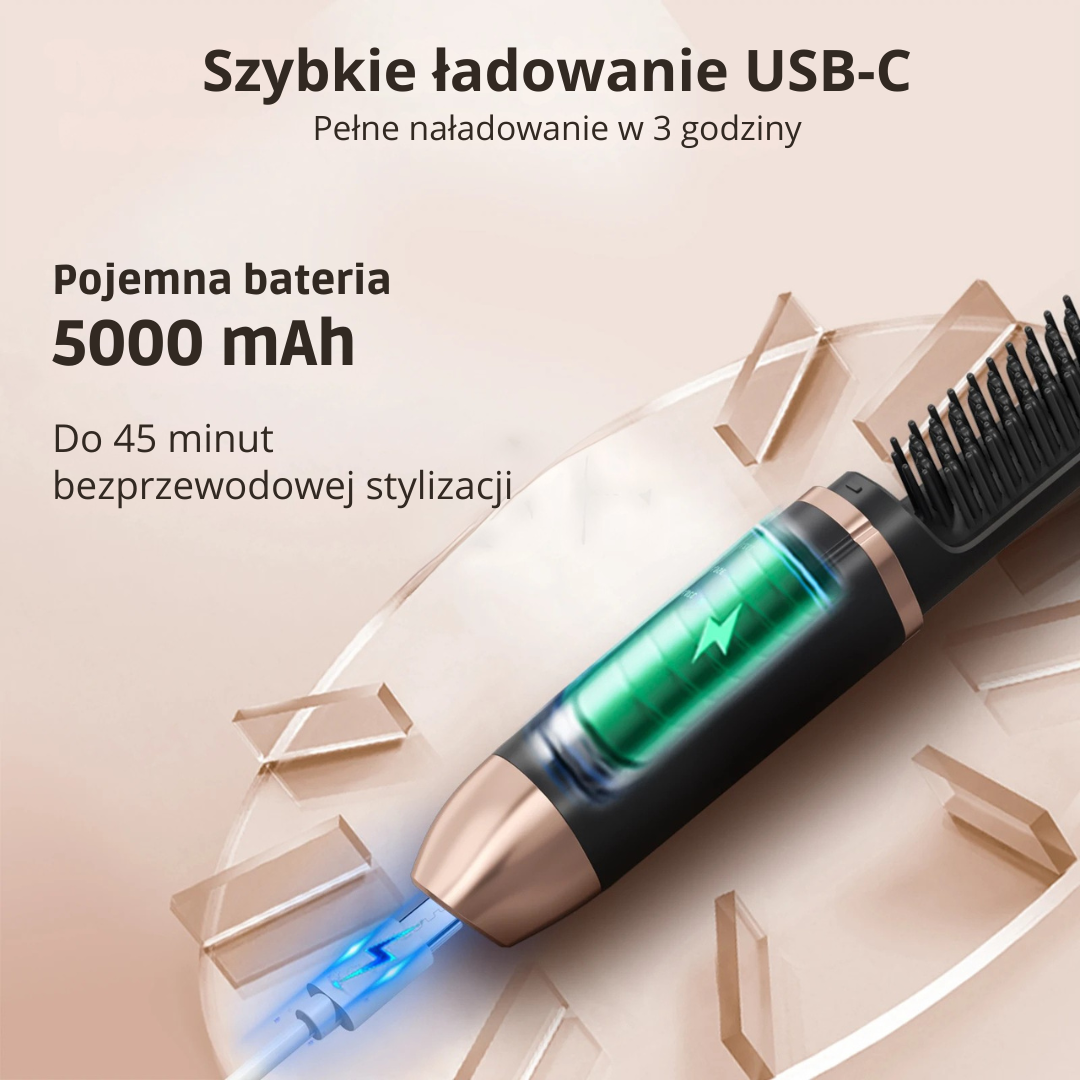 Beardo Brush - Szczotka prostująca do modelowania włosów i brody 2w1